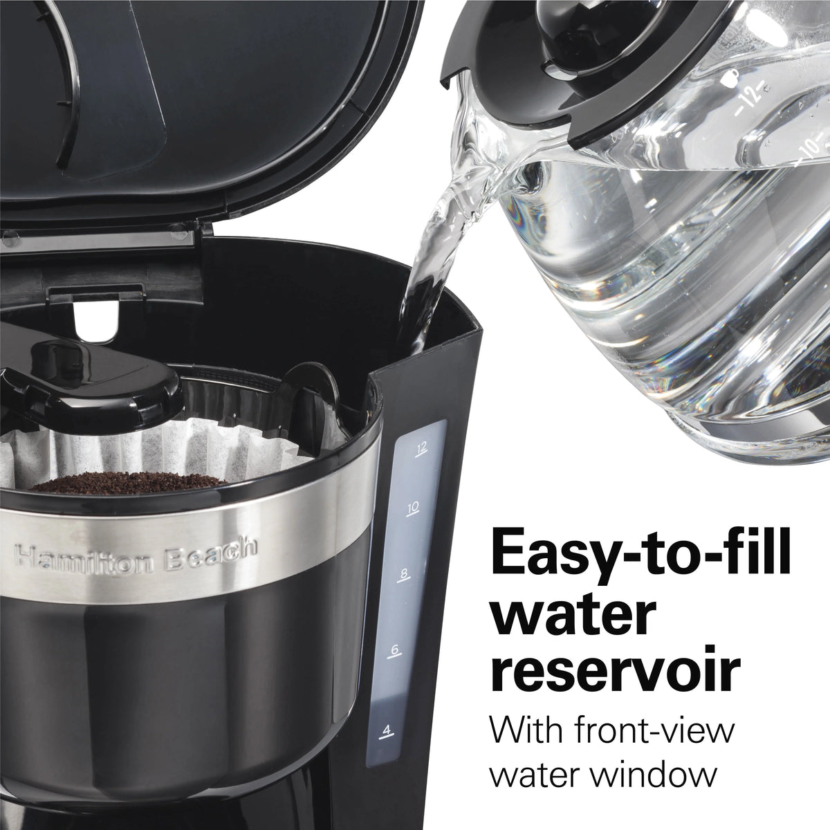 12 Cup Coffee Maker, 96 fl oz, Stainless Steel V211019