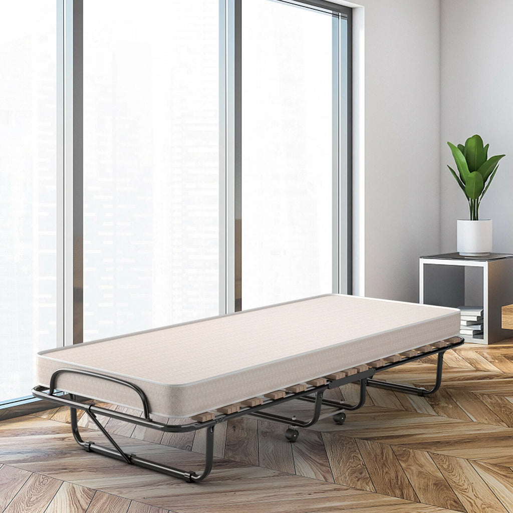 Folding Bed with Memory Foam Mattress Q326589