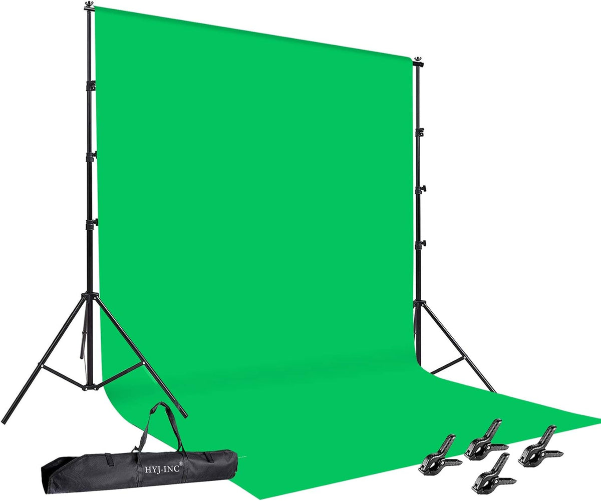 10 x 12ft Cotton Green Screen Backdrop with Stand and Carry Bag R67097