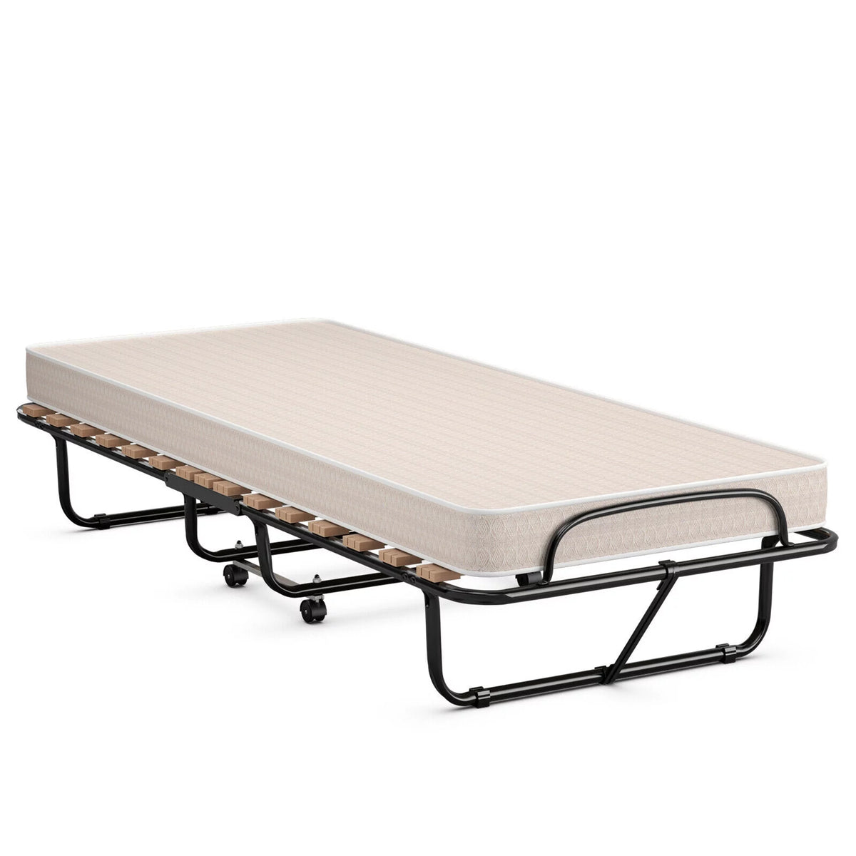 Folding Bed with Memory Foam Mattress Q326589