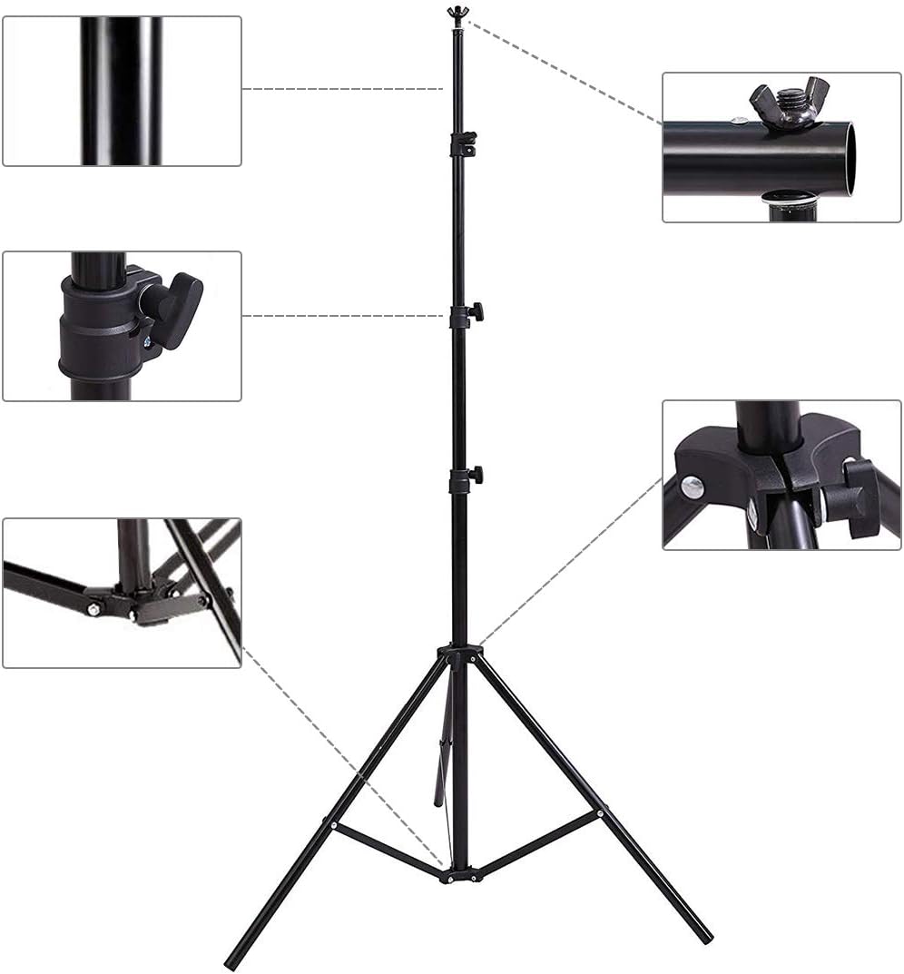 10 x 12ft Cotton Green Screen Backdrop with Stand and Carry Bag R67097