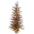 36x22 Chocolate Artificial Christmas Tree with 50 Warm White LED Lights A730045