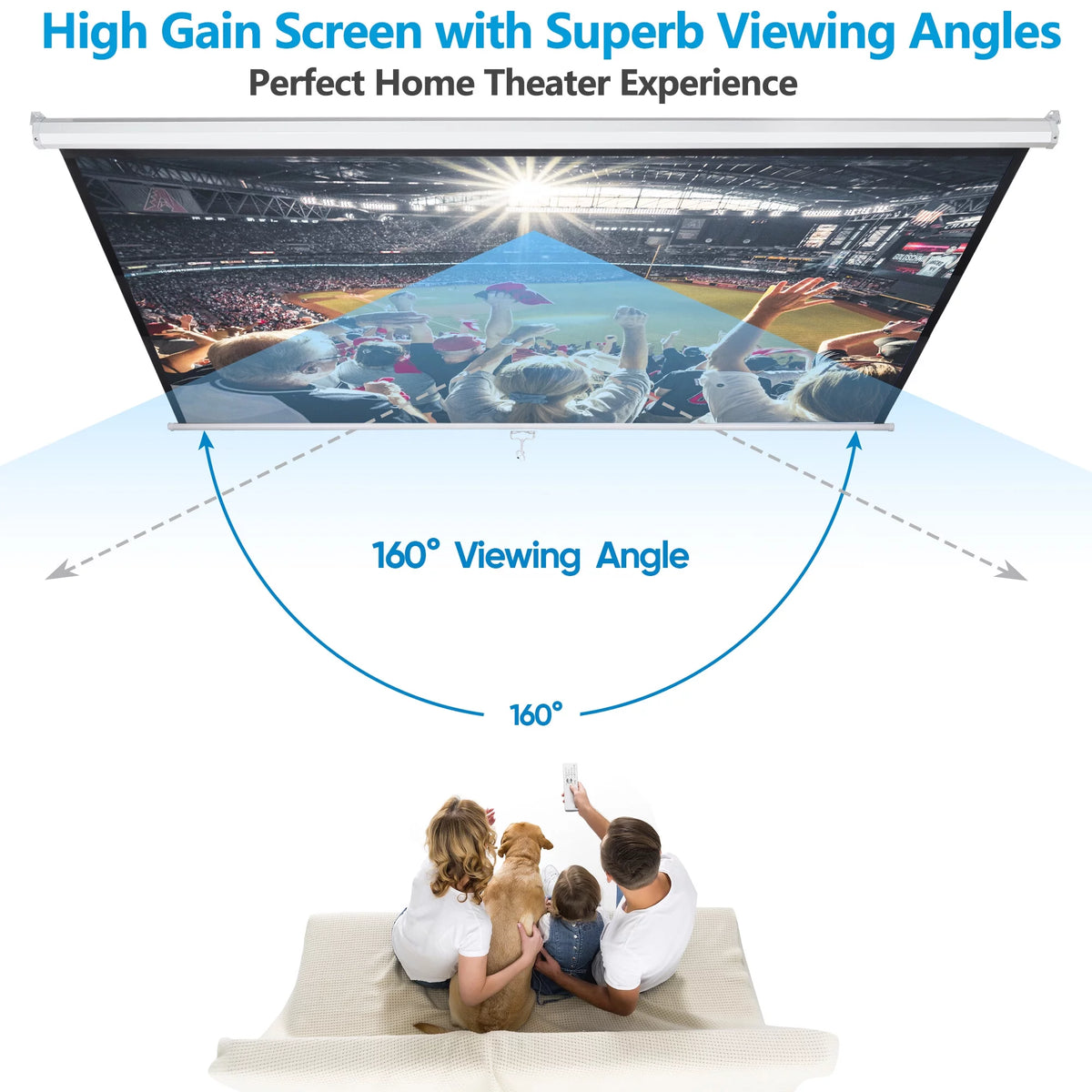 100 Diagonal 16:9 Projector Screen J856436