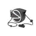 40 ft. 14/3 Gauge Retractable Cord Reel with Triple Tap, Black V8713