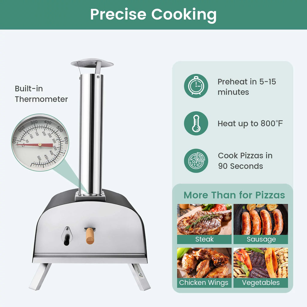12 Multi-Fuel Propane & Wood Fired Pizza Oven A582156