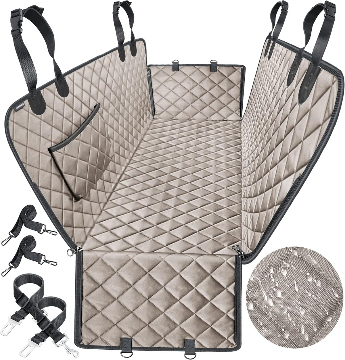 100% Waterproof 600D Heavy Duty Dog Car Seat Cover Pack of 2 A723