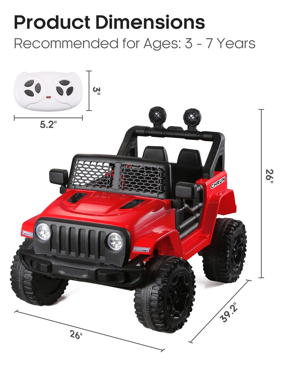 12V Kids Ride on Truck Car with Remote Control B517447