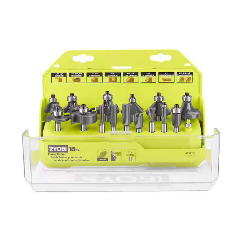 15-Piece Carbide Router Bit Set K22465