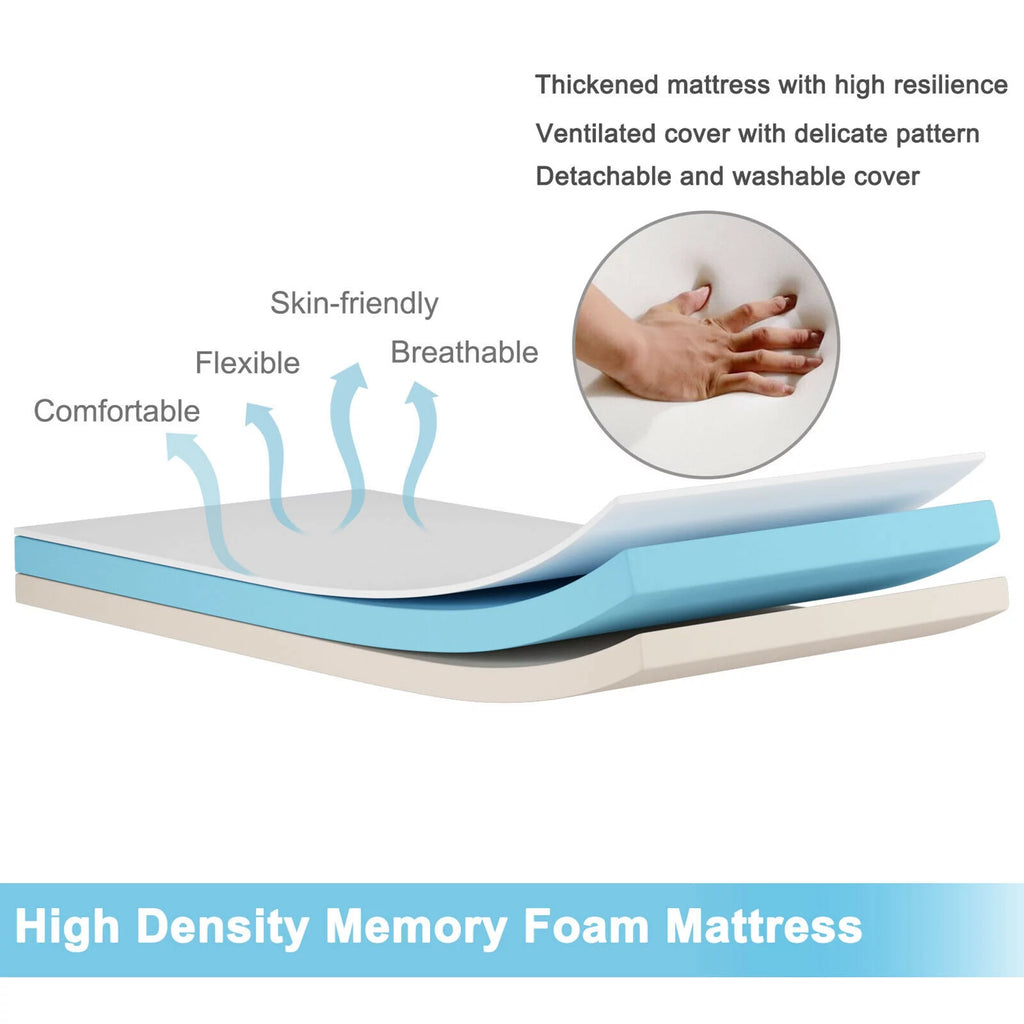 Folding Bed with Memory Foam Mattress Q326589