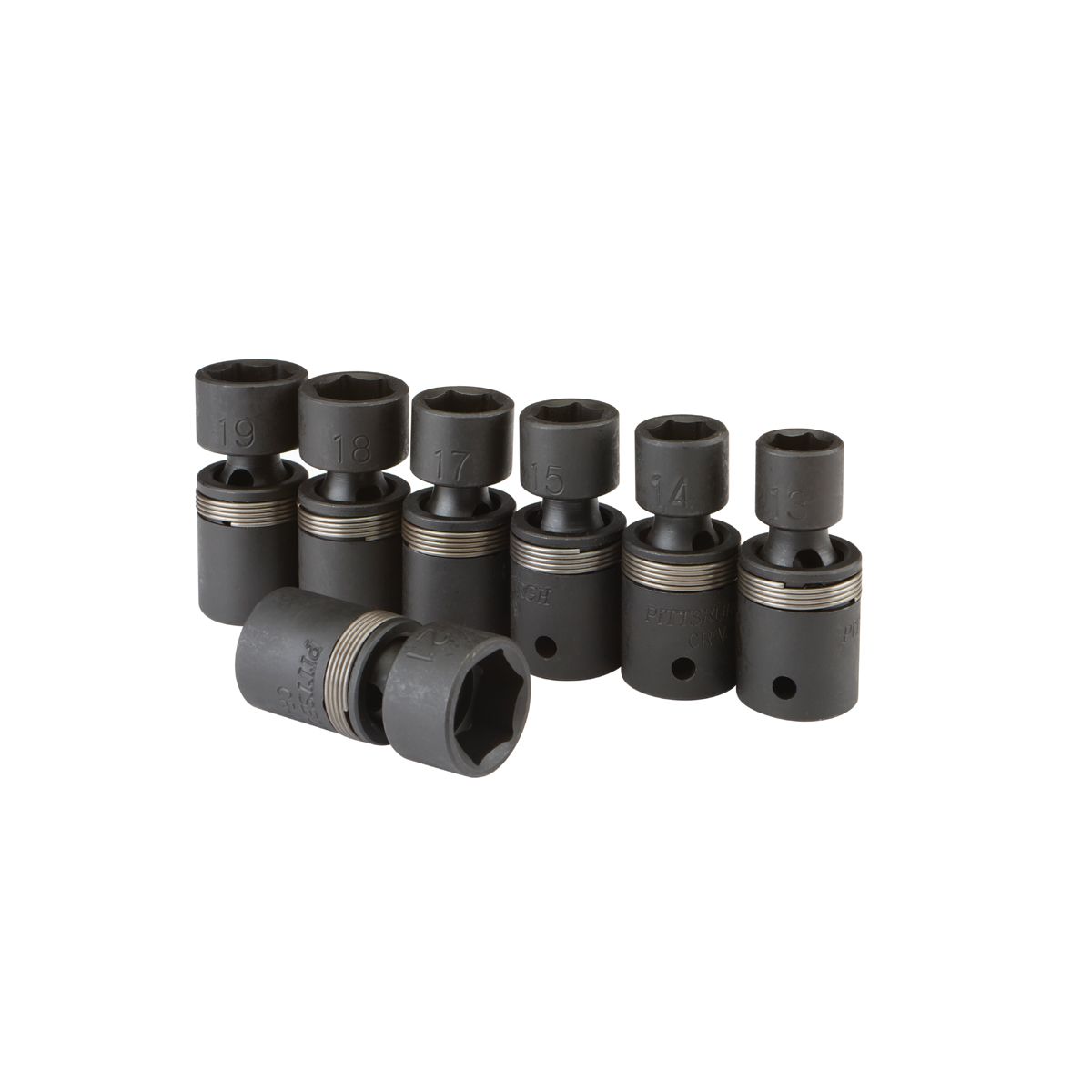 1/2 in. Drive Metric Impact Swivel Socket Set, 7-Piece E20895